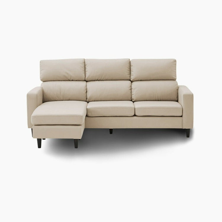 Leather Fabric Sofa Dursley 3P - カジュアルソファ - 3