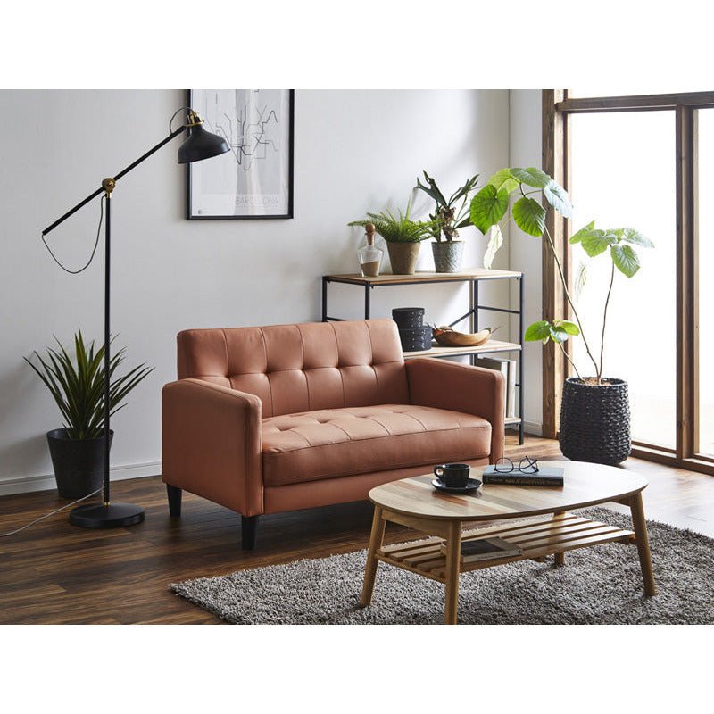 Leather Fabric Sofa Mione 2P