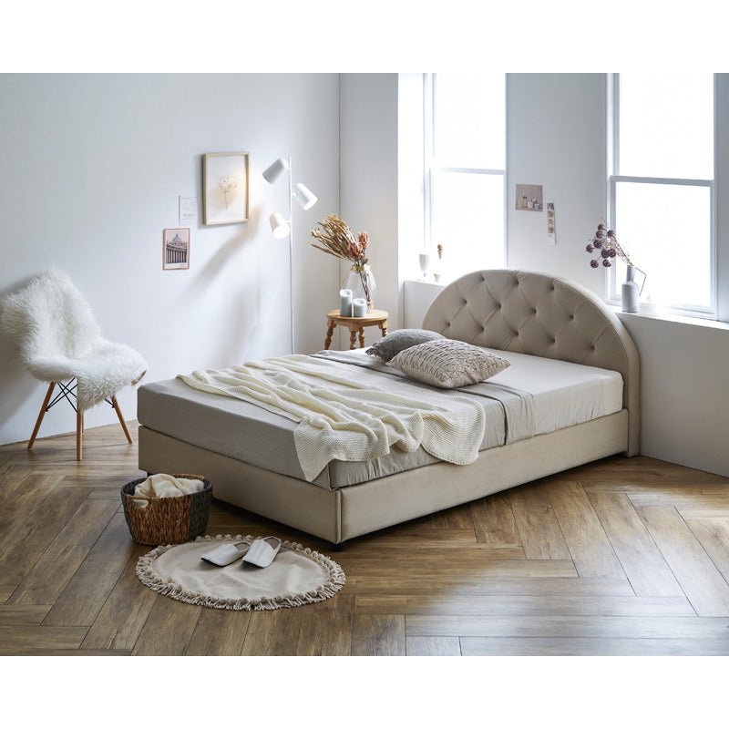 Fabric Bed Frame Roderich Round - ベッドフレーム - 7