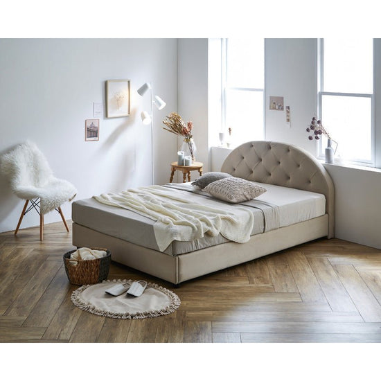 Fabric Bed Frame Roderich Round - ベッドフレーム - 7