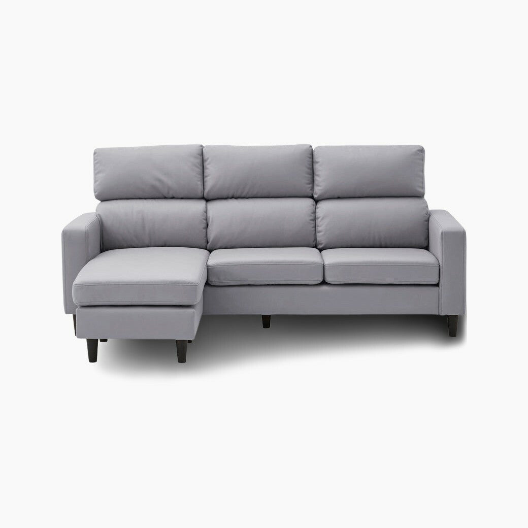 Leather Fabric Sofa Dursley 3P - カジュアルソファ - 4