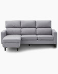 Leather Fabric Sofa Dursley 3P - カジュアルソファ - 4