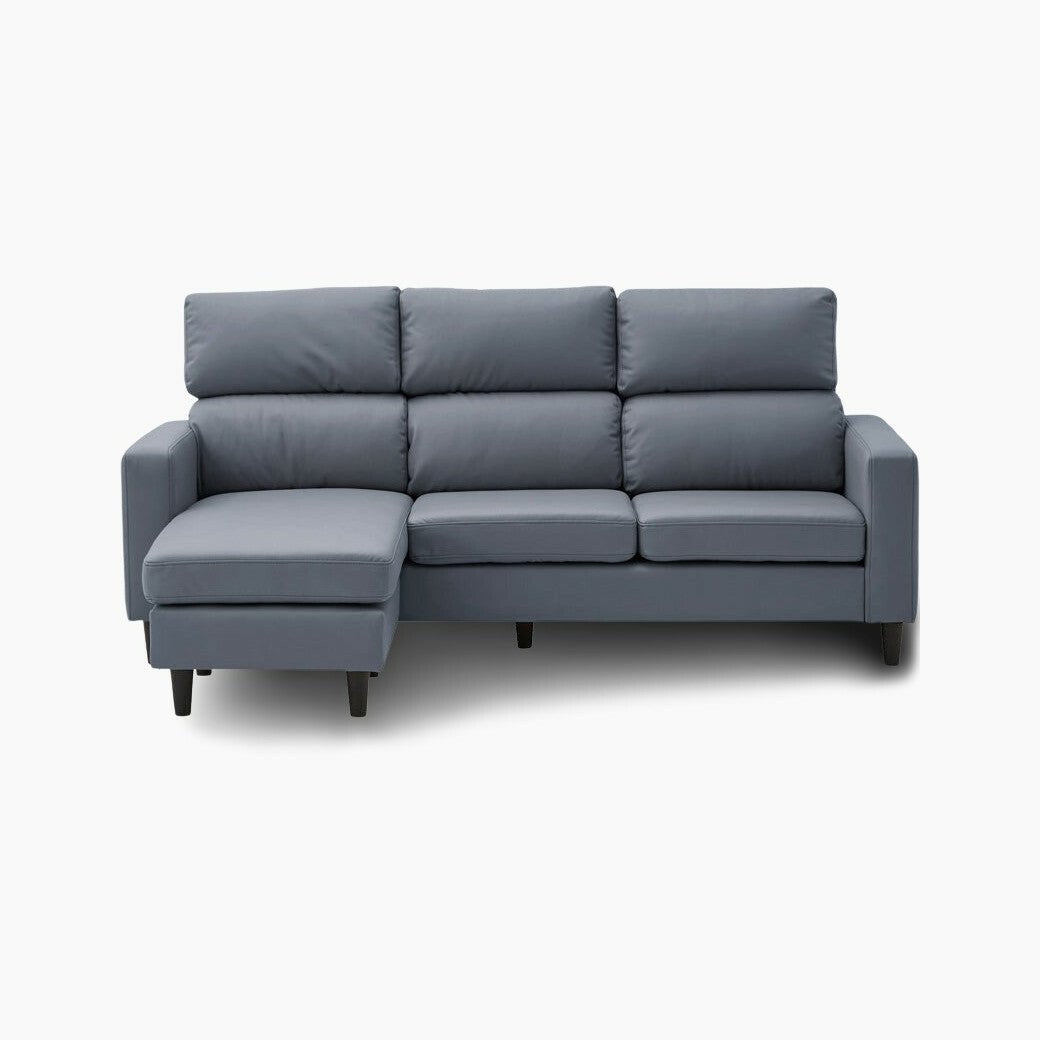 Leather Fabric Sofa Dursley 3P - カジュアルソファ - 2