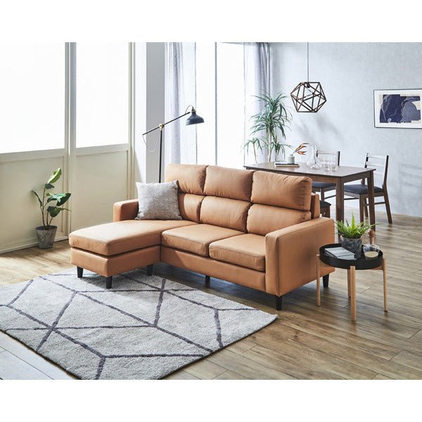 Leather Fabric Sofa Dursley 3P - カジュアルソファ - 7