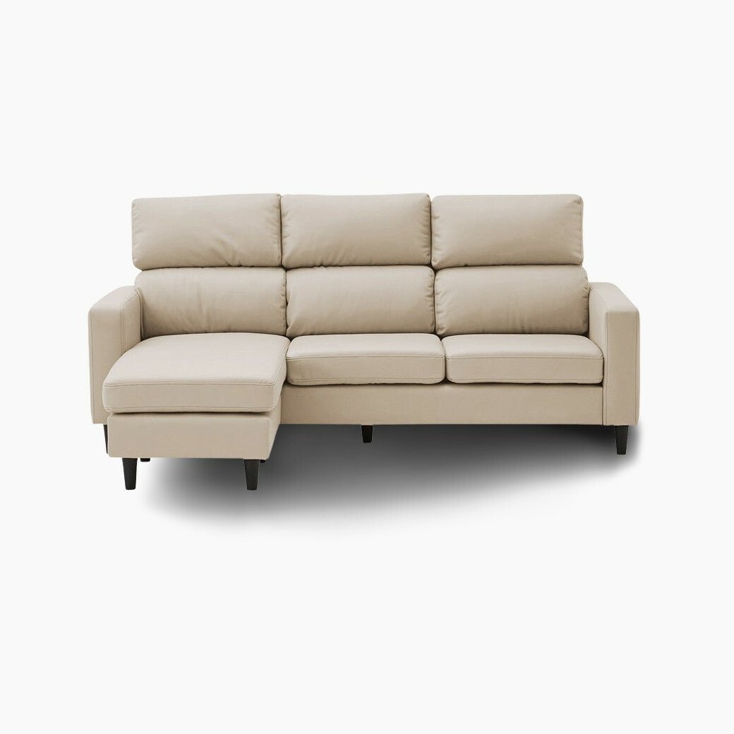 Leather Fabric Sofa Dursley 3P - カジュアルソファ - 3