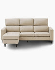 Leather Fabric Sofa Dursley 3P - カジュアルソファ - 3