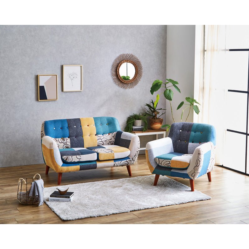 Patchwork Sofa Yolanda 1Pカジュアルソファサンコウ – kaguaroo